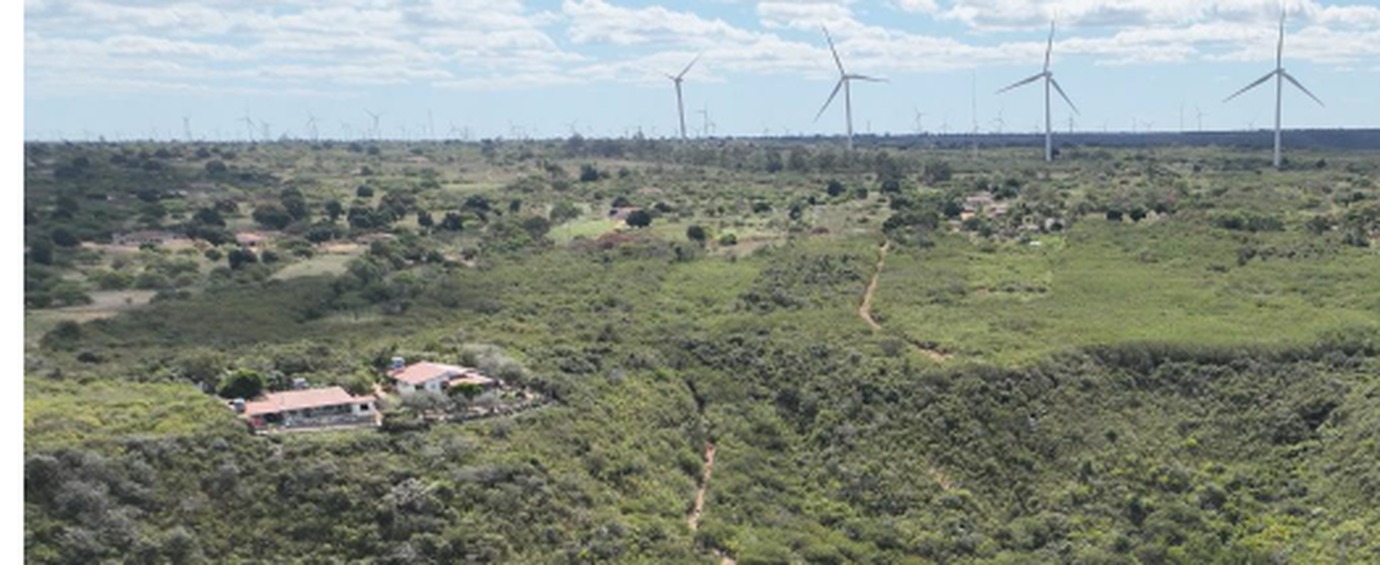Vista aérea da área das Nascentes do Potengi em Cerro Corá